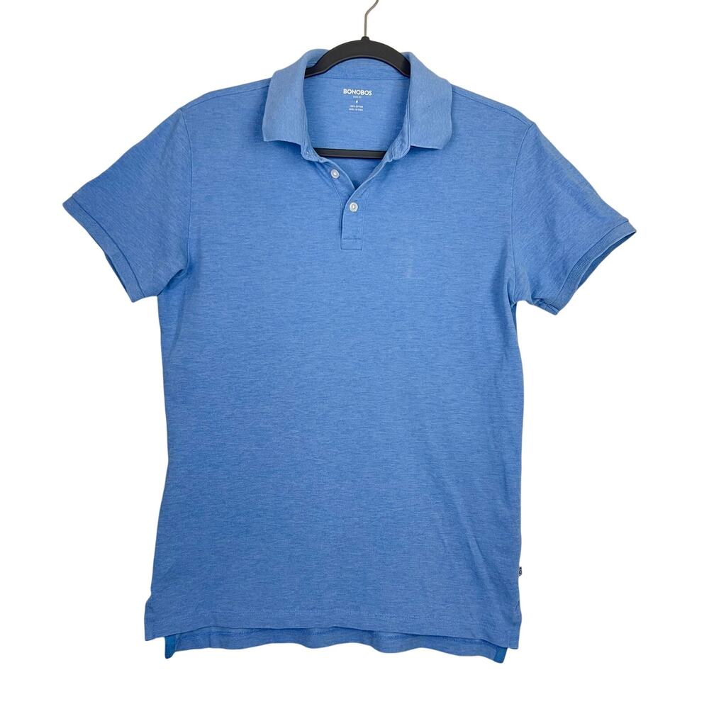 Bonobos M Slim Fit Sky Blue Short Sleeve Classic Cotton Polo Shirt Men Preppy